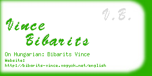 vince bibarits business card